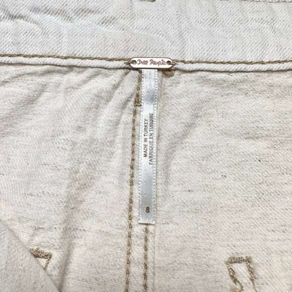 Free People | Women | Splendor In The Grass Paper Bag Belted Mini Skirt | Sz 8 - Picture 6 of 9